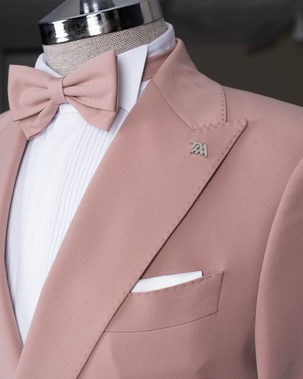 French Cuff Men's Rose Gold Double Breasted 2-Piece Suit