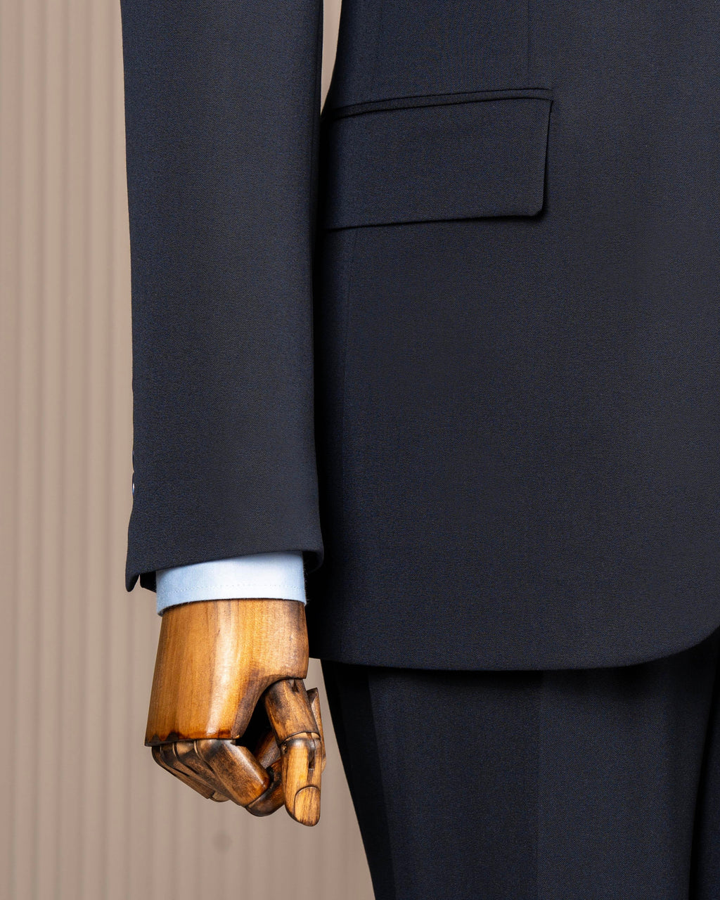 French Cuff Men’s Blue Double Buttoned 3-Piece Suit