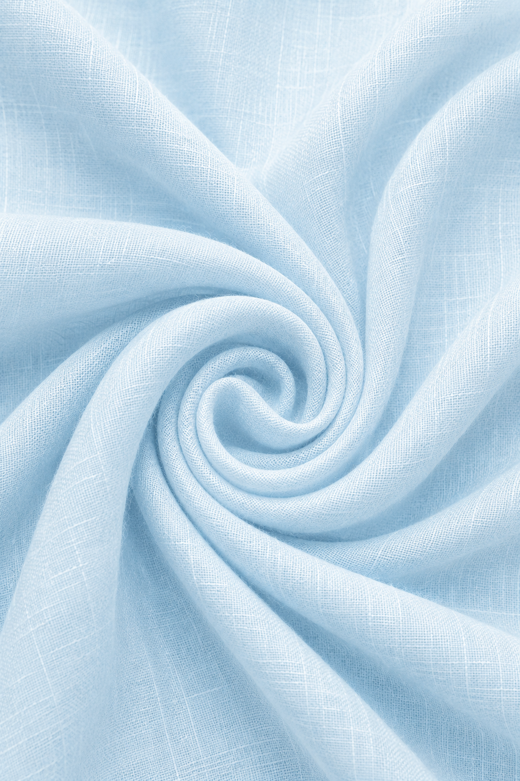 French Cuff 100% Belgium Linen Sky Blue Fabric